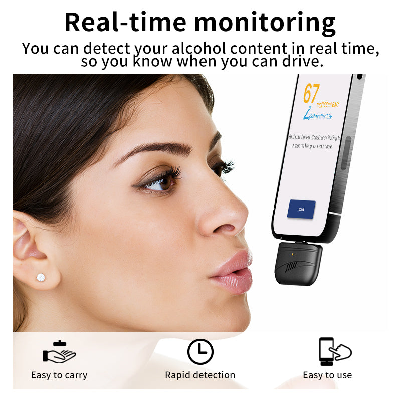 Mini Alcohol Tester, Powered by Your Phone